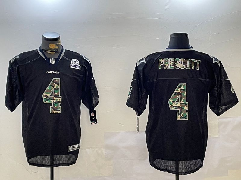 Men Dallas Cowboys #4 Prescott Black Come 2024 Nike Limited NFL Jersey style 3